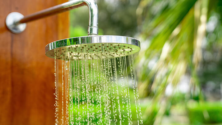 Outdoor shower faucet